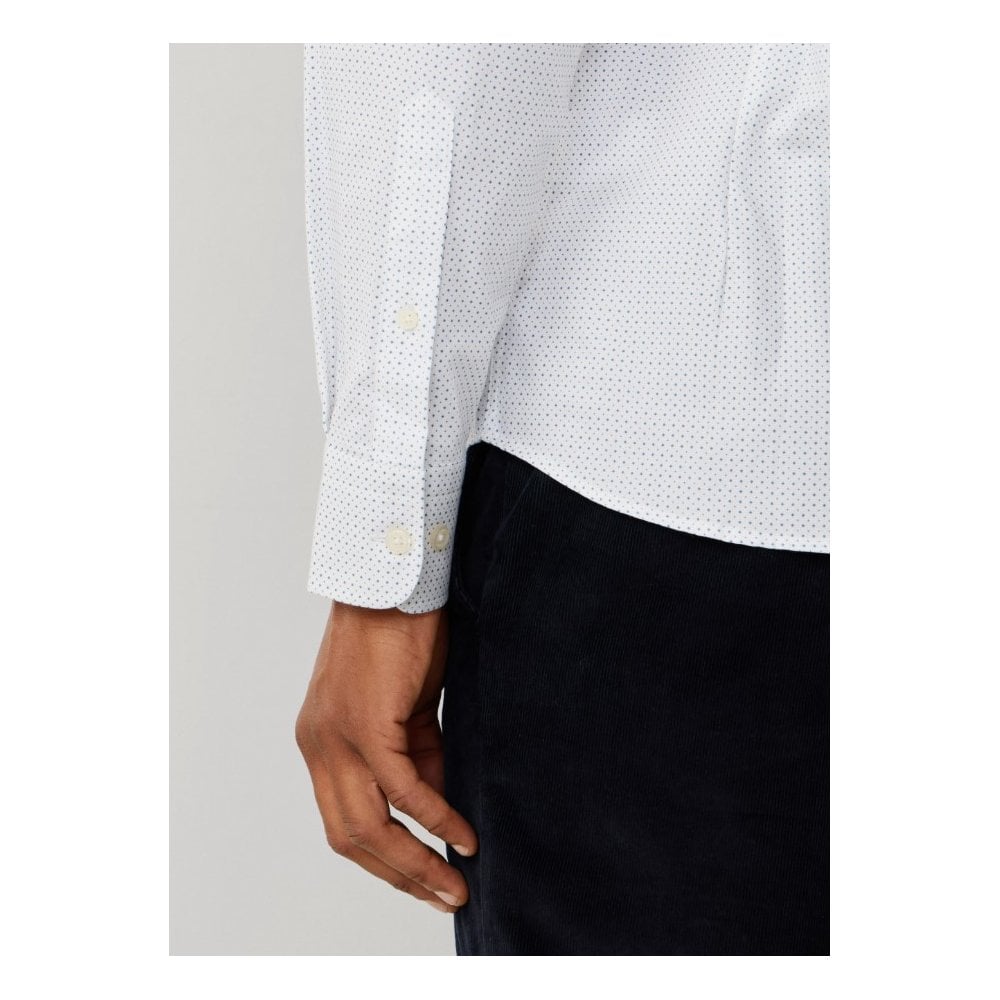Tailored Fit Mini Pinpoint Print Shirt