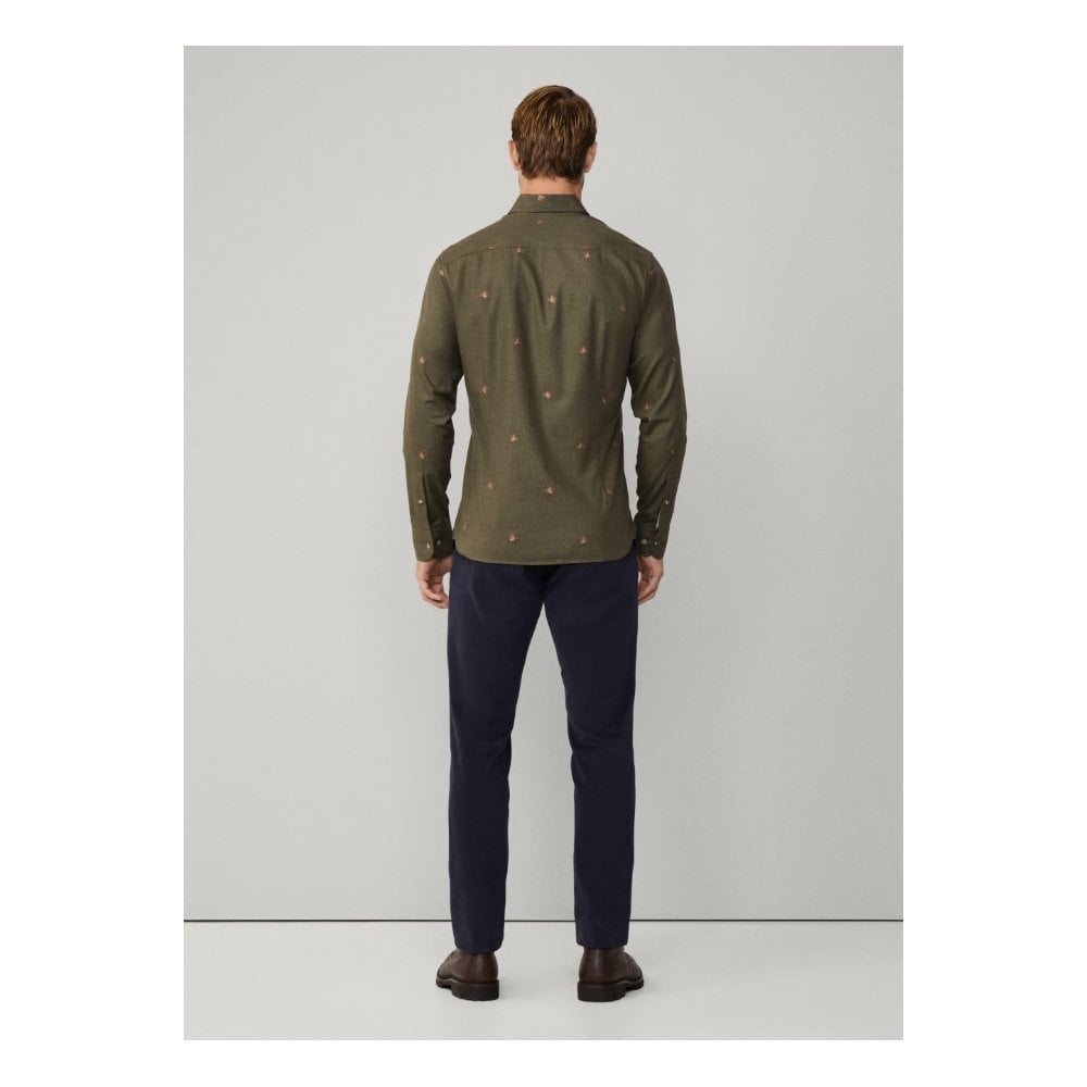 Tailored Fit Duck Motif Fil Coupe Shirt