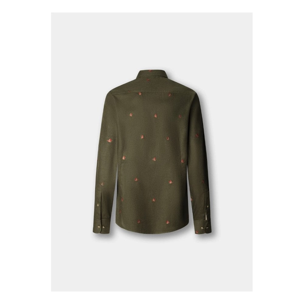 Tailored Fit Duck Motif Fil Coupe Shirt