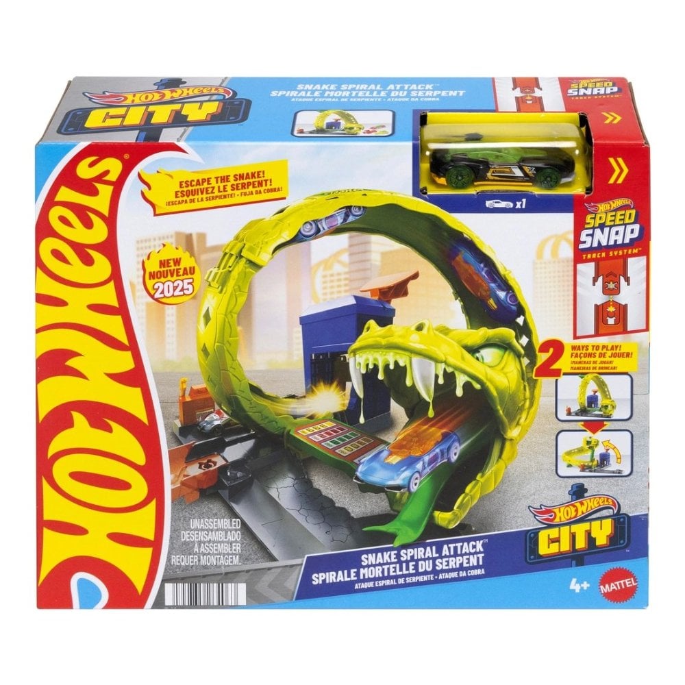 Hot Wheels City Snake Spiral Attack Playset