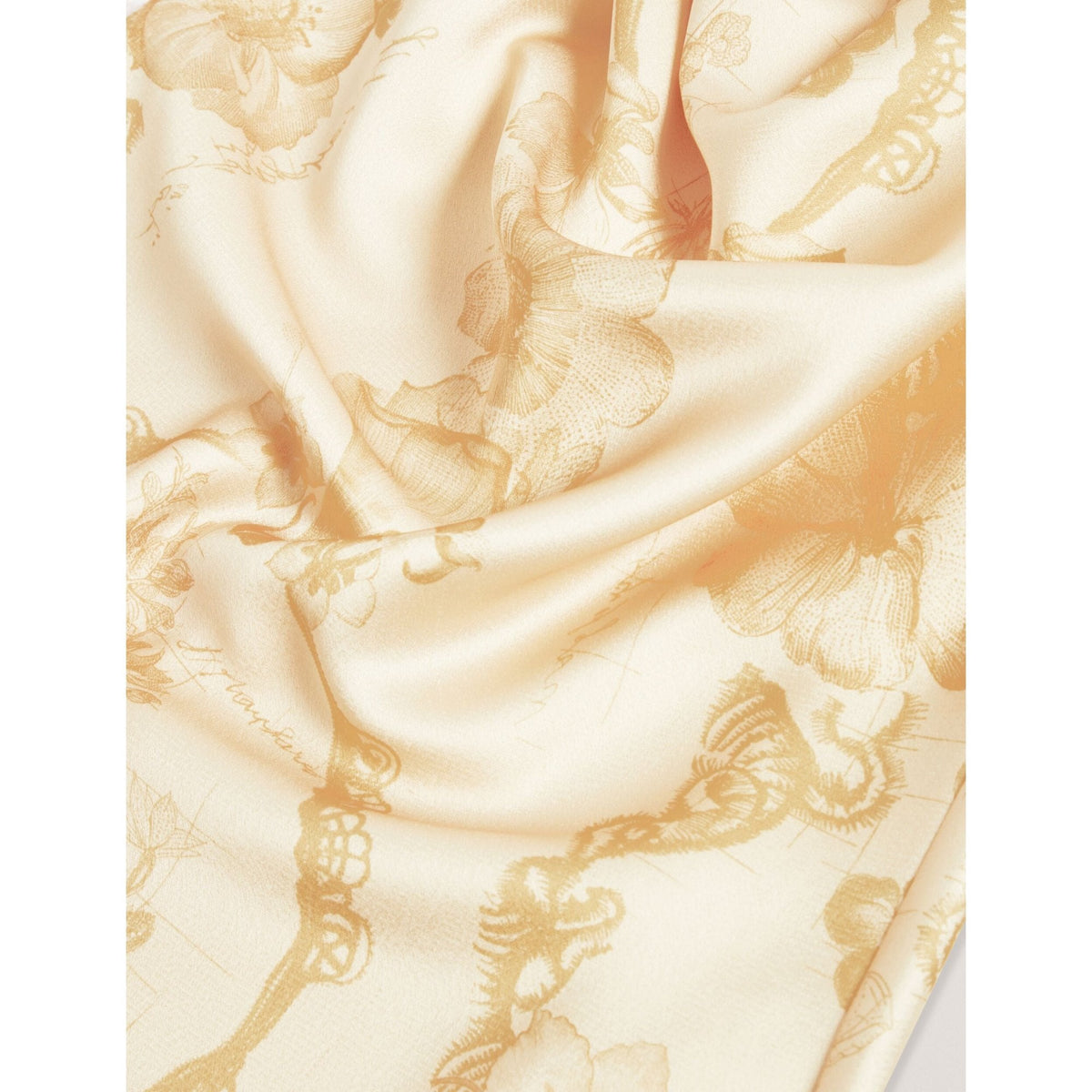Cobla Lace Print Drape Neck Sleeveless Top