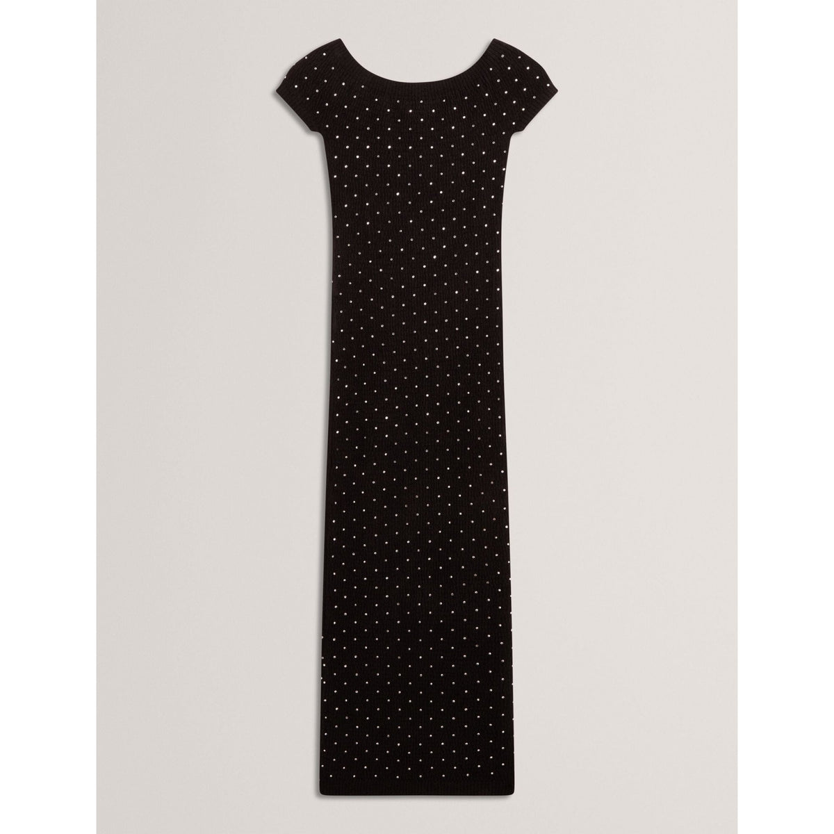 Jestaa Diamante Knit Bardot Bodycon Midi Dress
