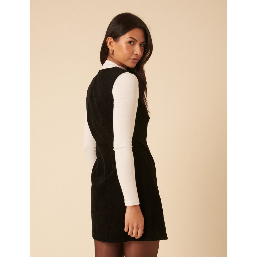 Cord Gianna Pinafore Mini Dress