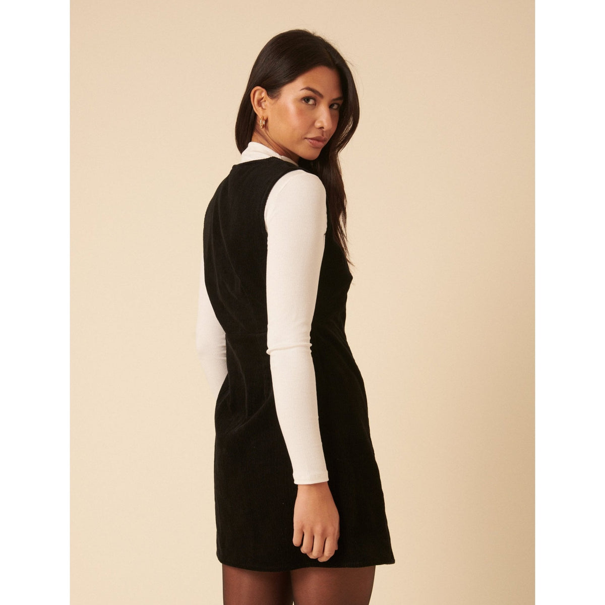 Cord Gianna Pinafore Mini Dress