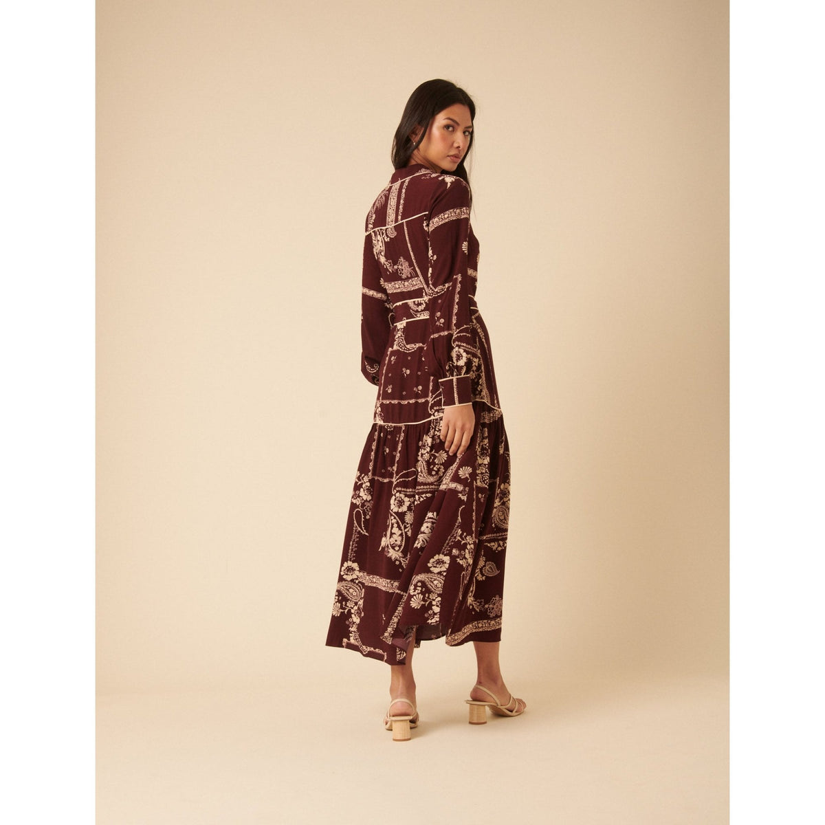Printed Brooklyn Midi Shirt Dress