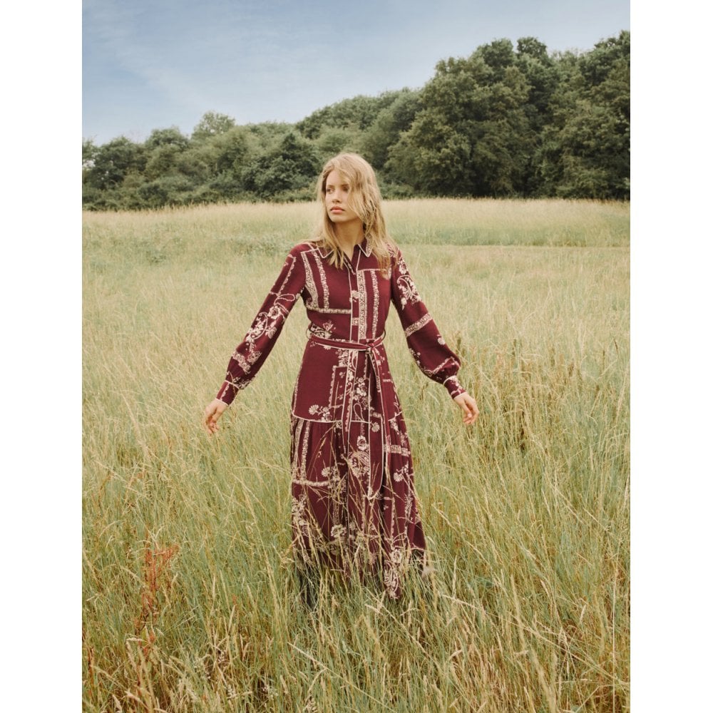 Printed Brooklyn Midi Shirt Dress