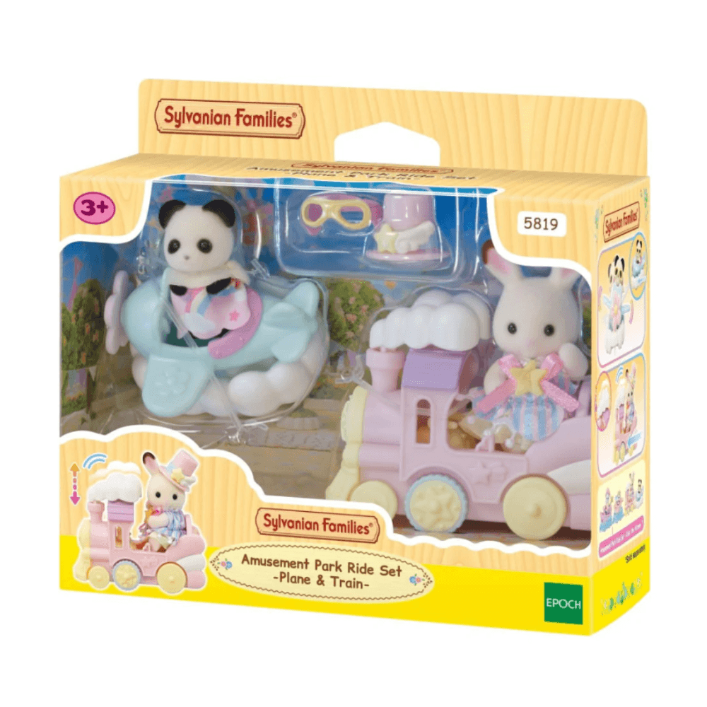 Amusement Park Ride Set- Plane & Train
