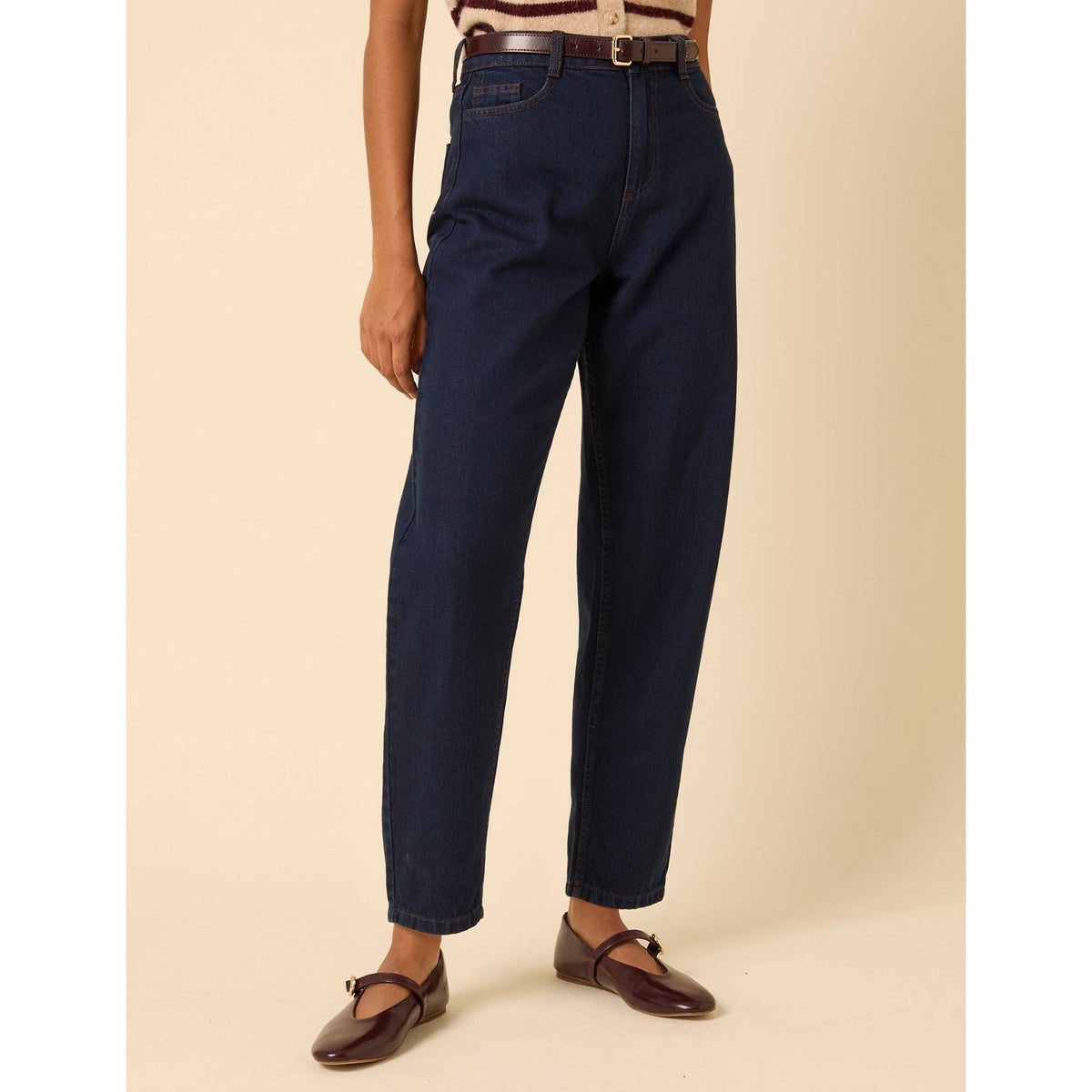 High Rise Putney Barrel Leg Jeans