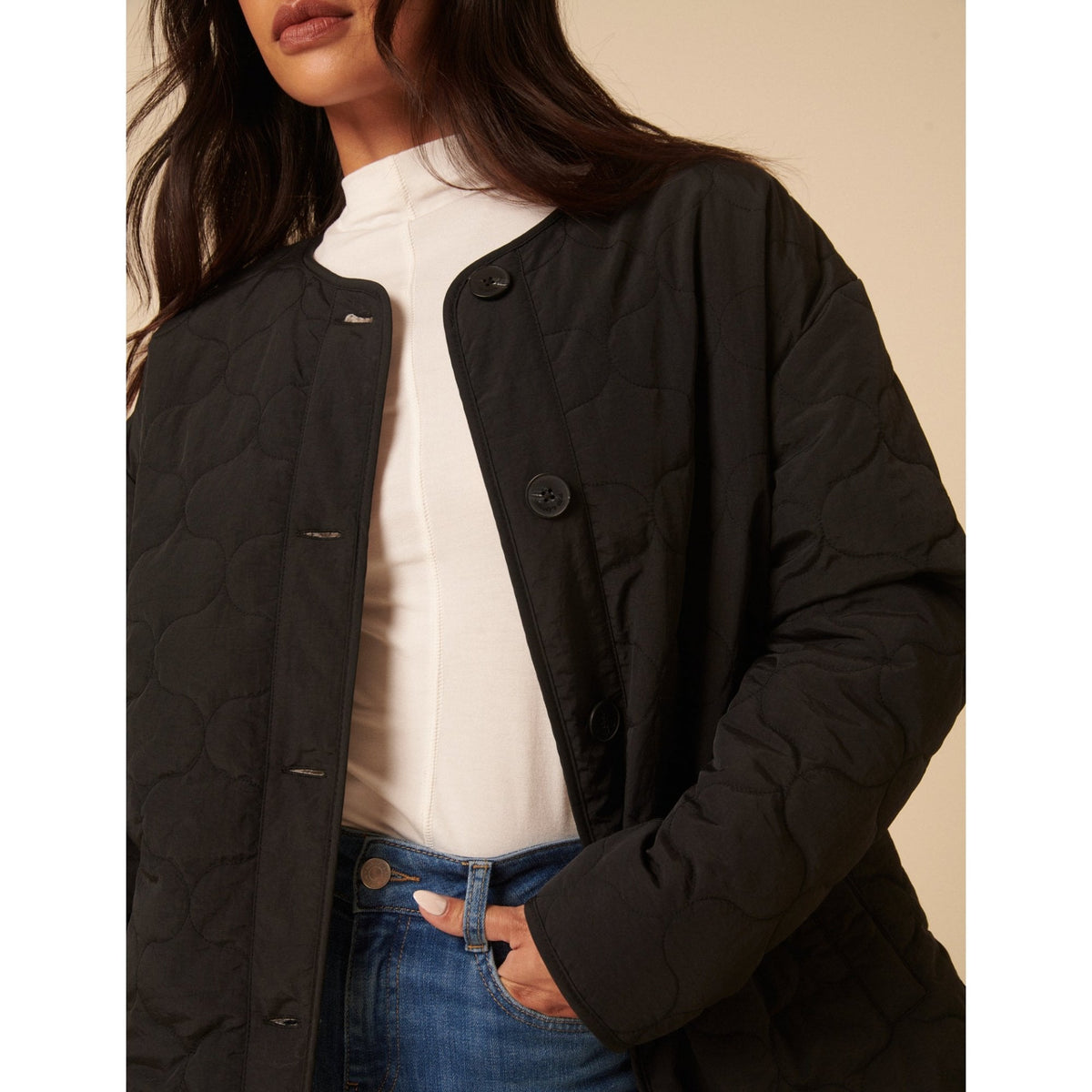 Reversible Borg Qulited Jacket