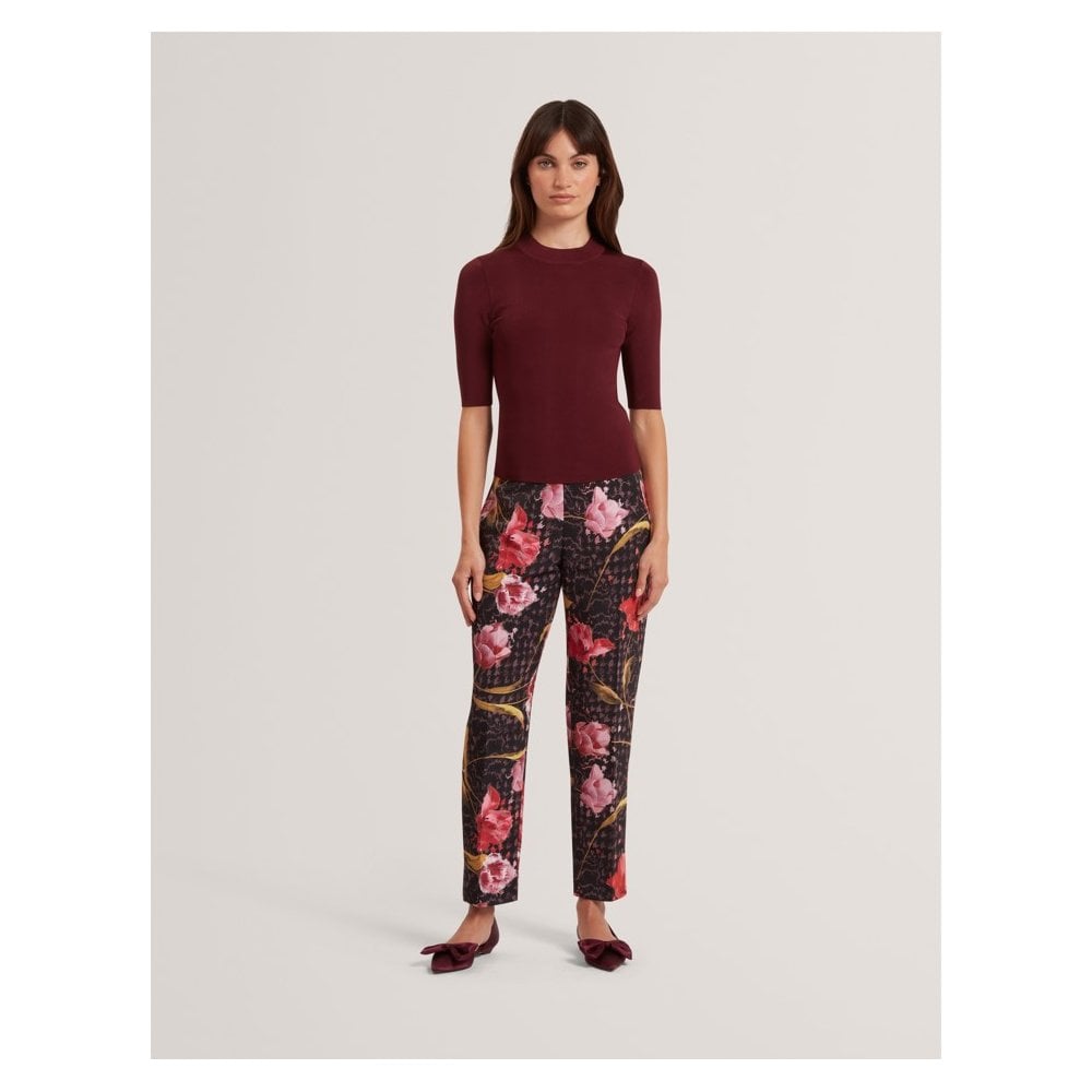 Felixia Slim Fit Half Sleeve Plain Knit Top
