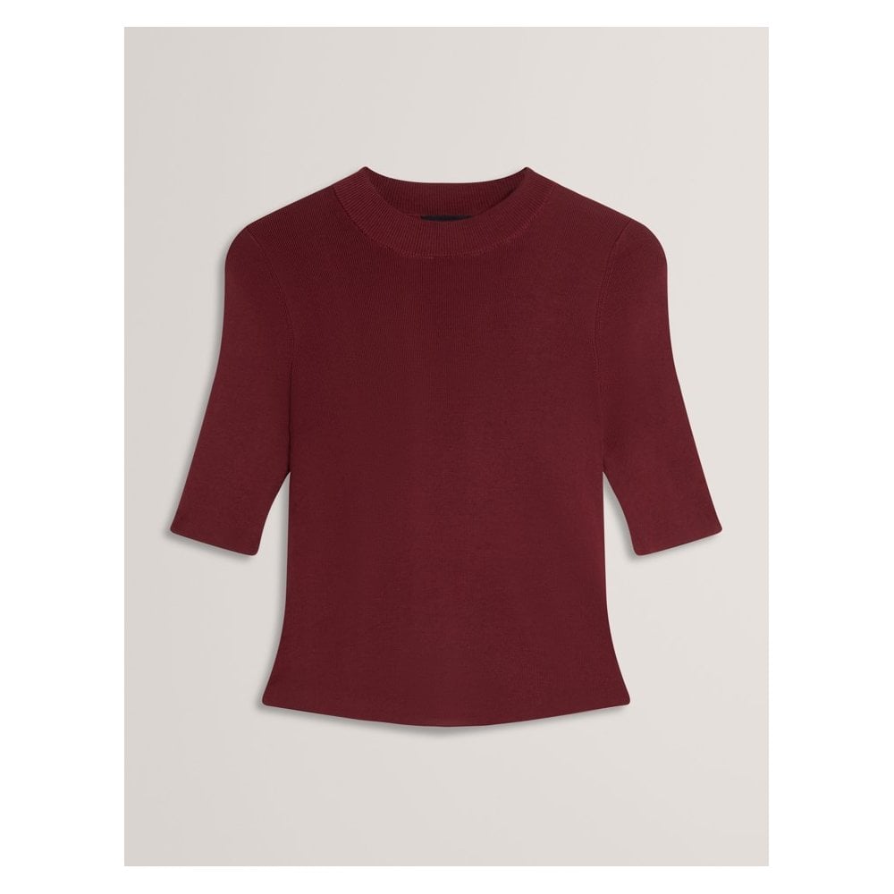 Felixia Slim Fit Half Sleeve Plain Knit Top