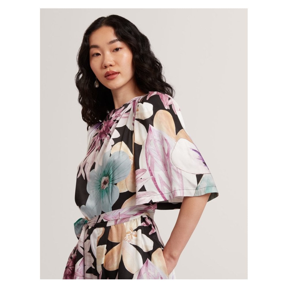 Sunshi Floral Wide Leg Jumpsuit