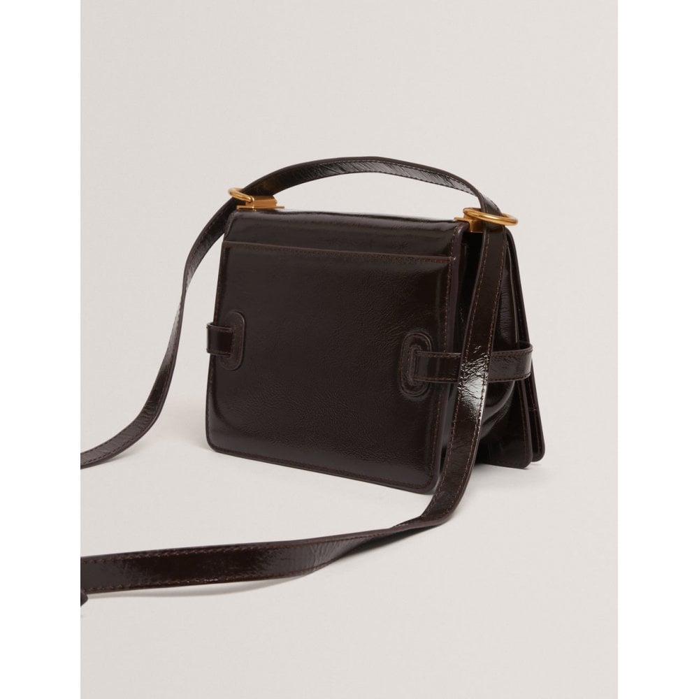 Ccamil Crinkle Patent Belted Detail Crossbody
