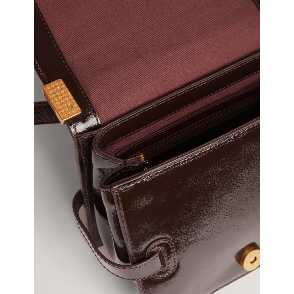 Ccamil Crinkle Patent Belted Detail Crossbody