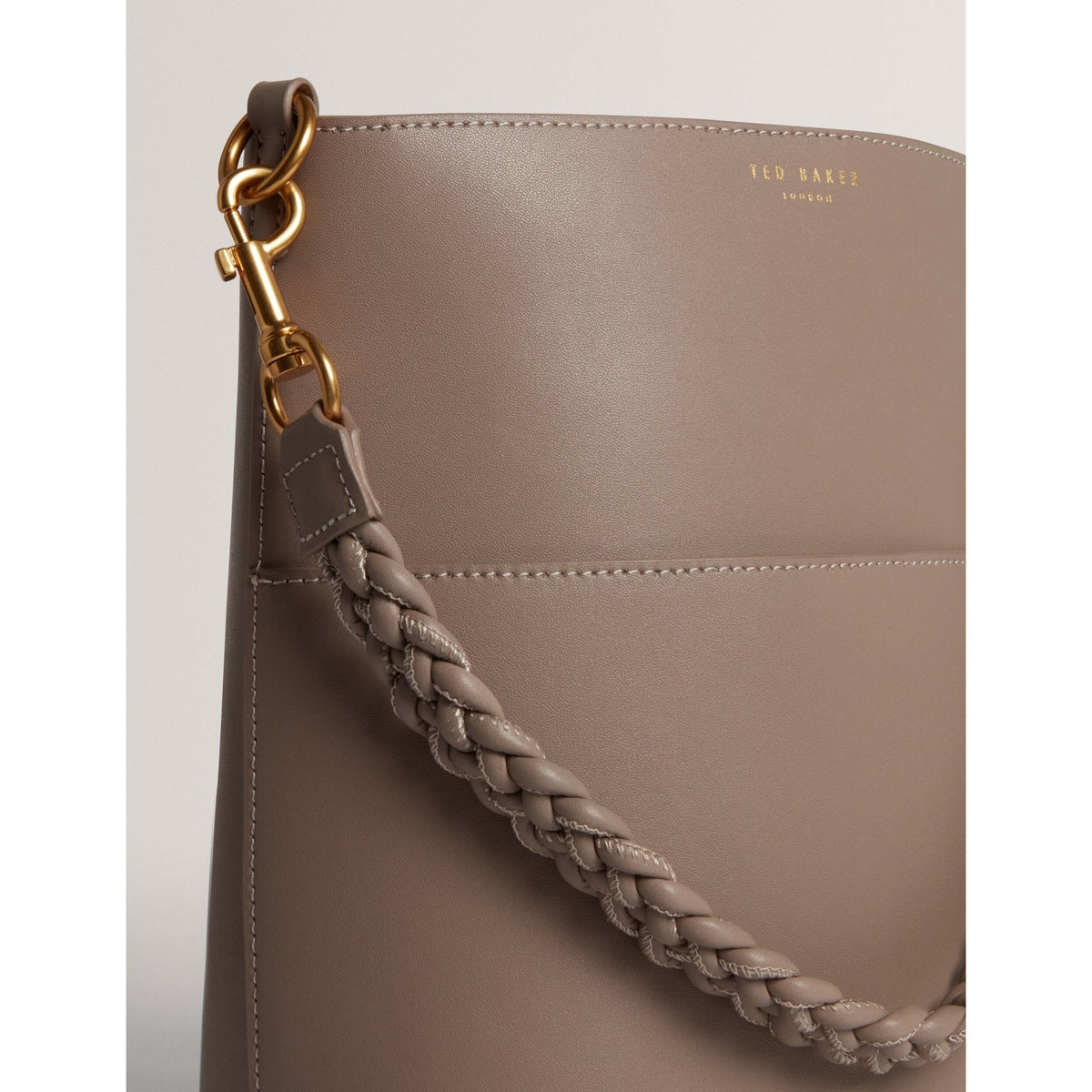 Wannda Plaited Handle Elongated Leather Bucket Bag