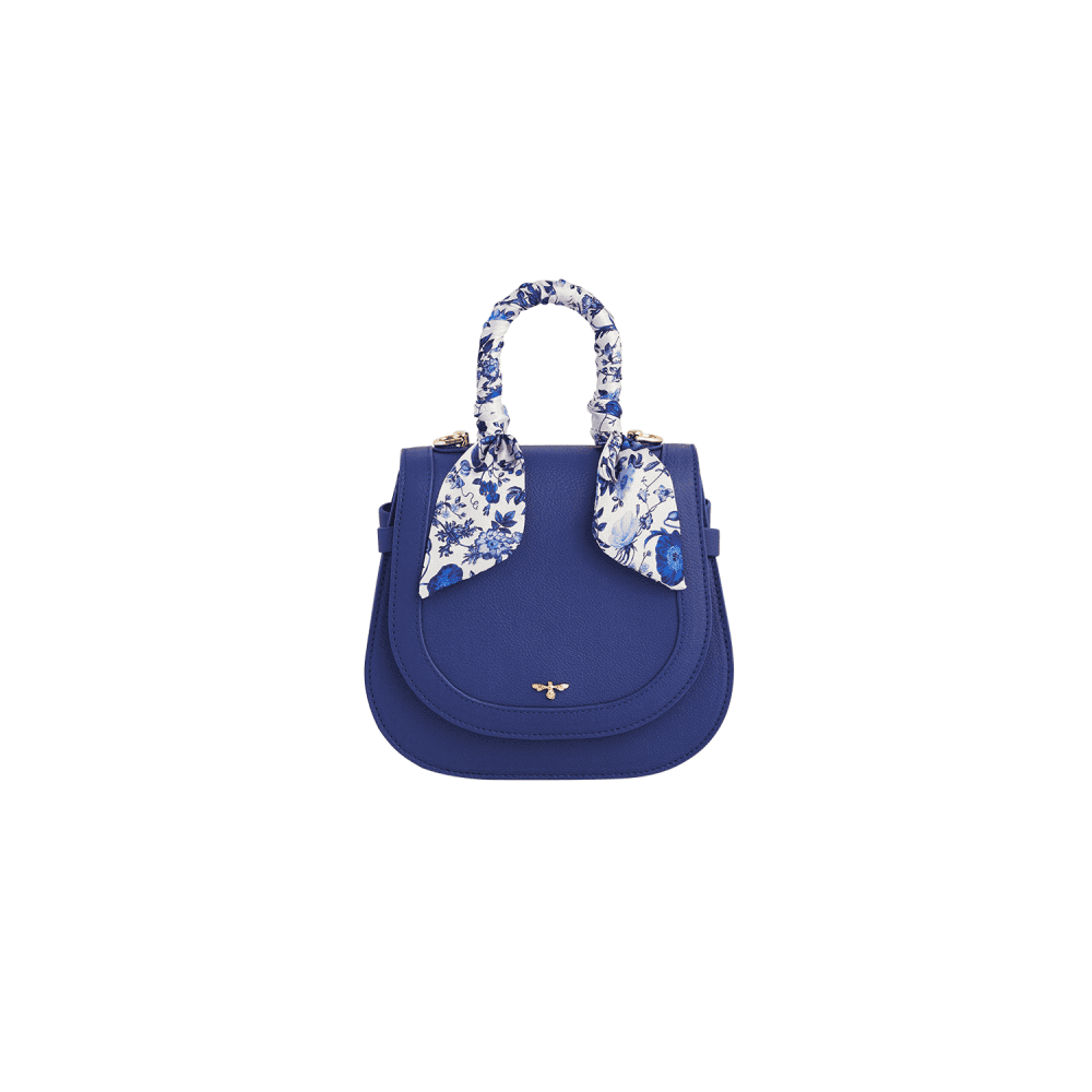 Blue Agnes Top Handle Saddle Bag