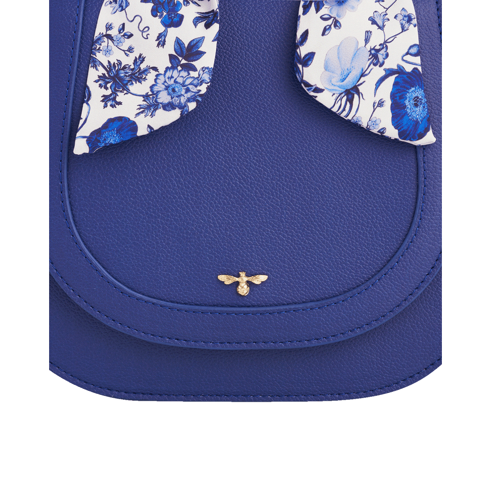 Blue Agnes Top Handle Saddle Bag