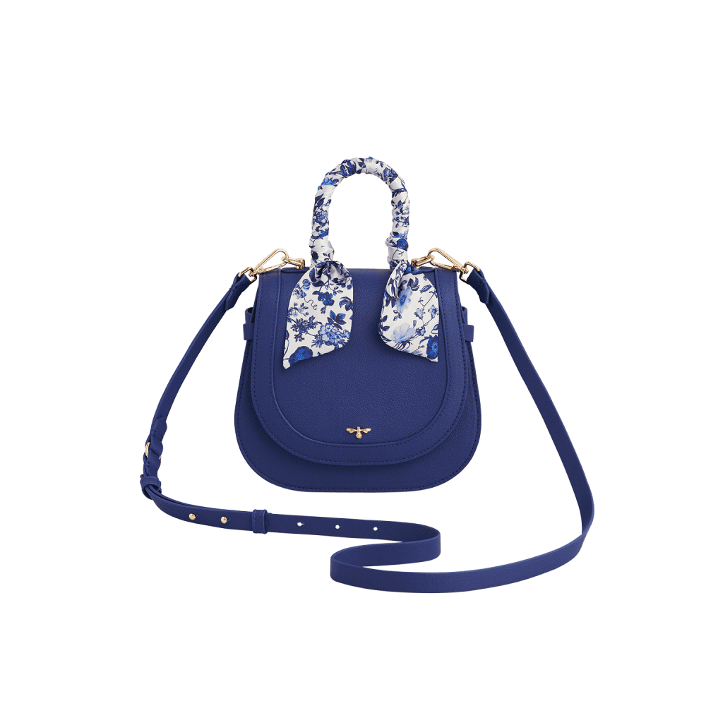 Blue Agnes Top Handle Saddle Bag