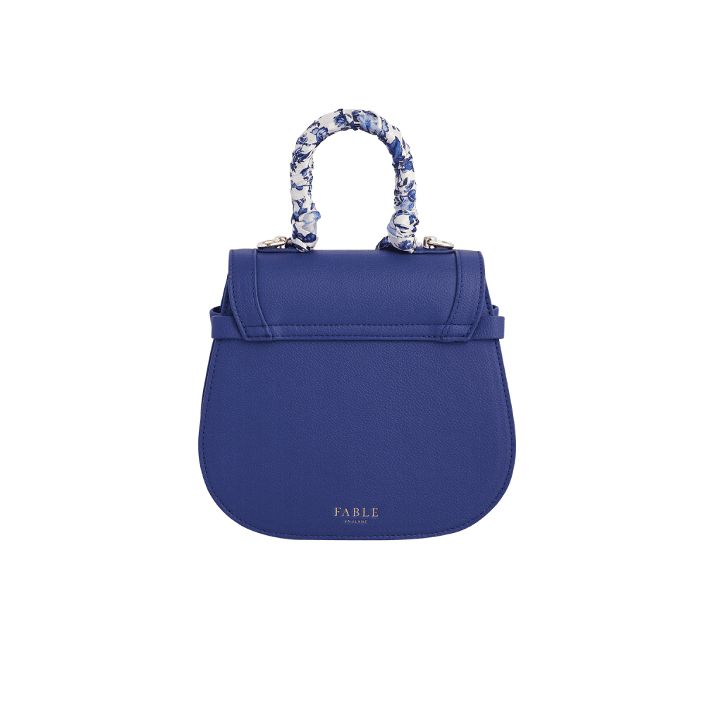 Blue Agnes Top Handle Saddle Bag