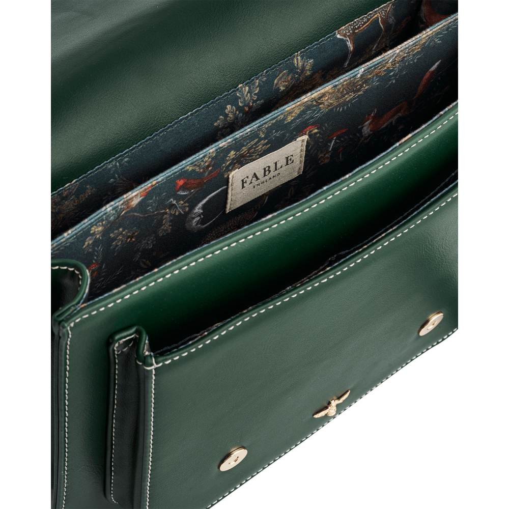 Into the Woods Green Classic Satchel