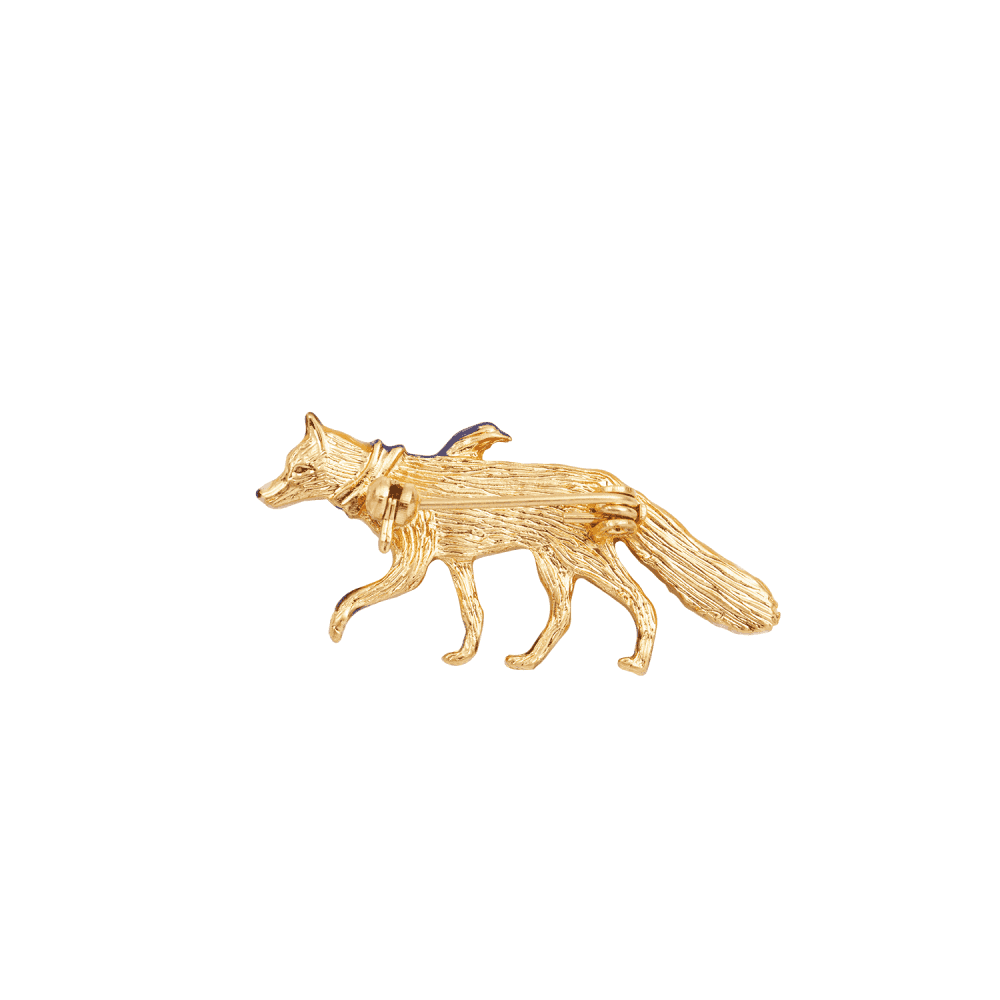 Cosy Fox Enamel Brooch