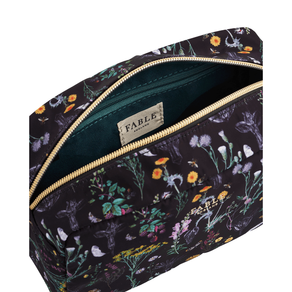 Wilderness Black Cosmetic Bag