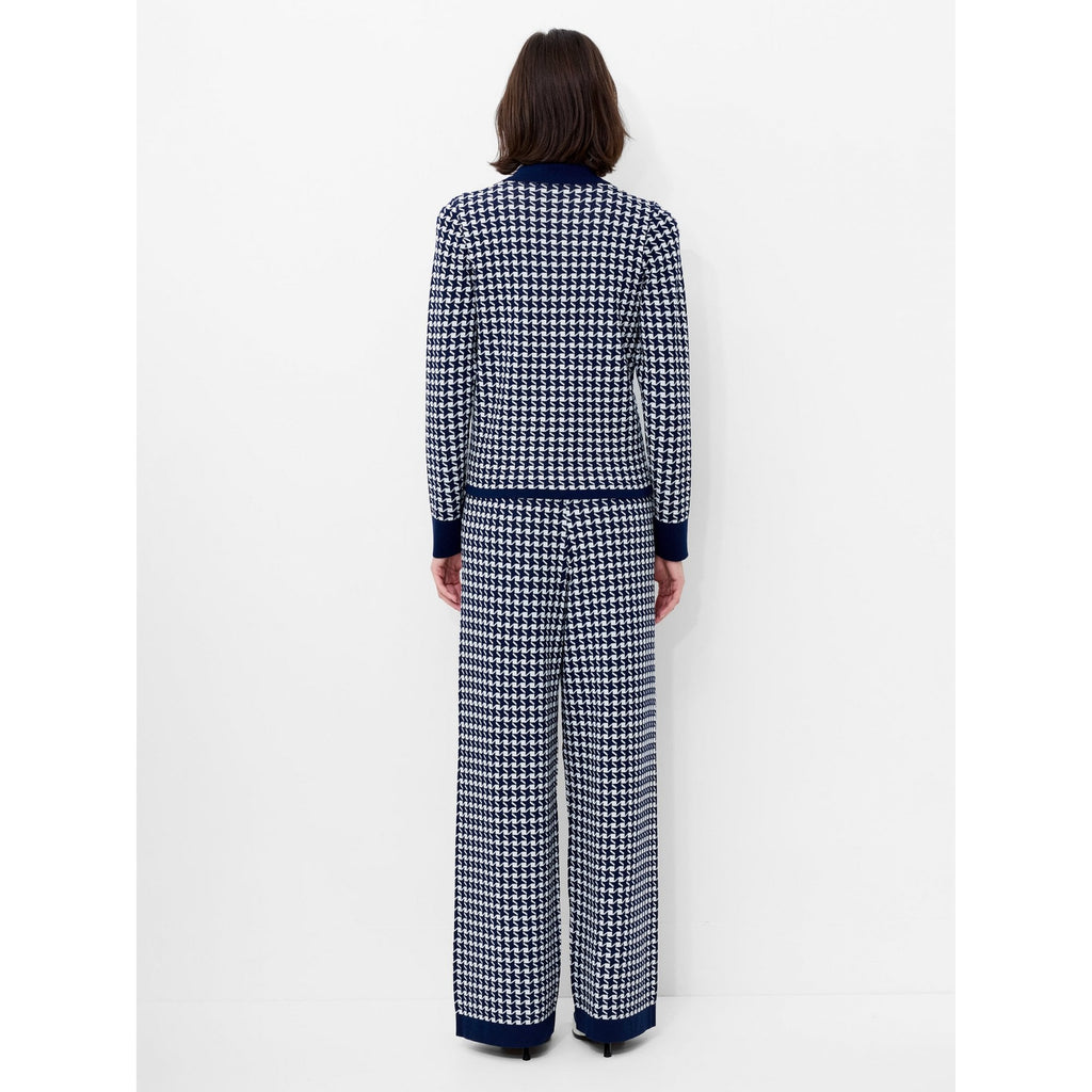 Gloria Jacquard Knit Zip Up Cardigan
