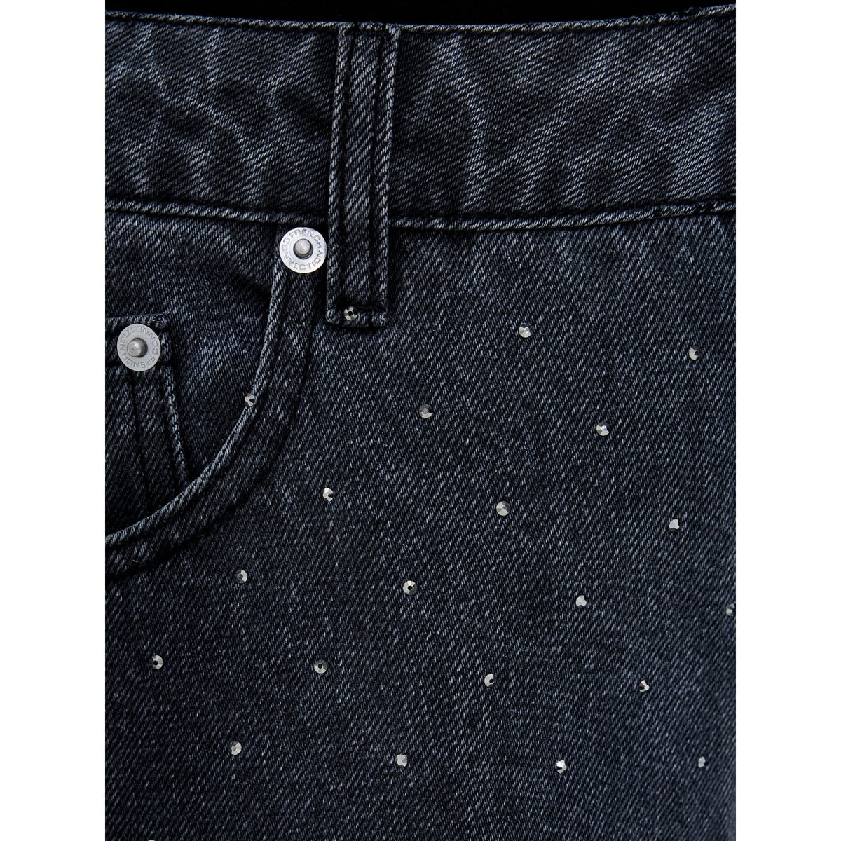 Ralphie Denim Embellished Wide Leg Jeans