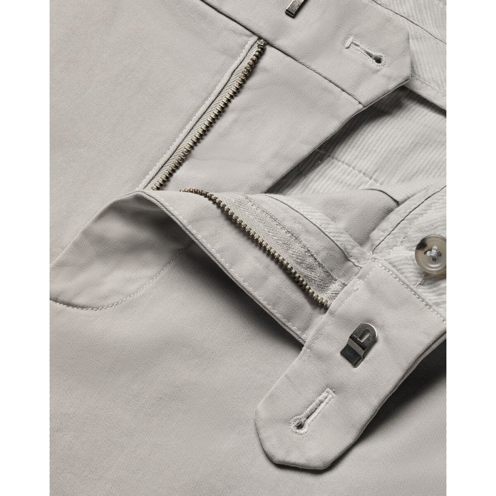 Silver Grey Casual Stretch Chinos