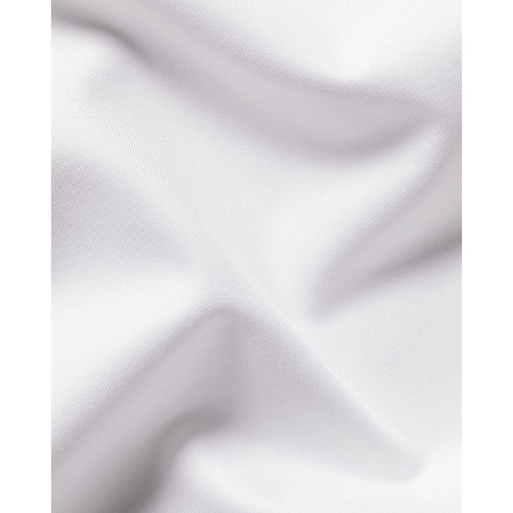 White Cutaway Collar Non-Iron Twill Slim Fit Shirt