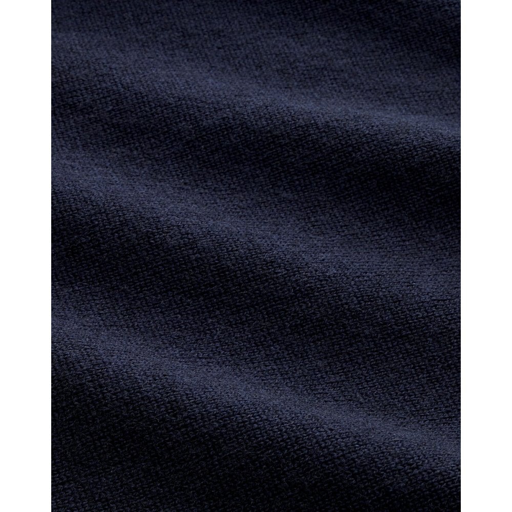 Navy Blue Pure Merino Half Zip Jumper