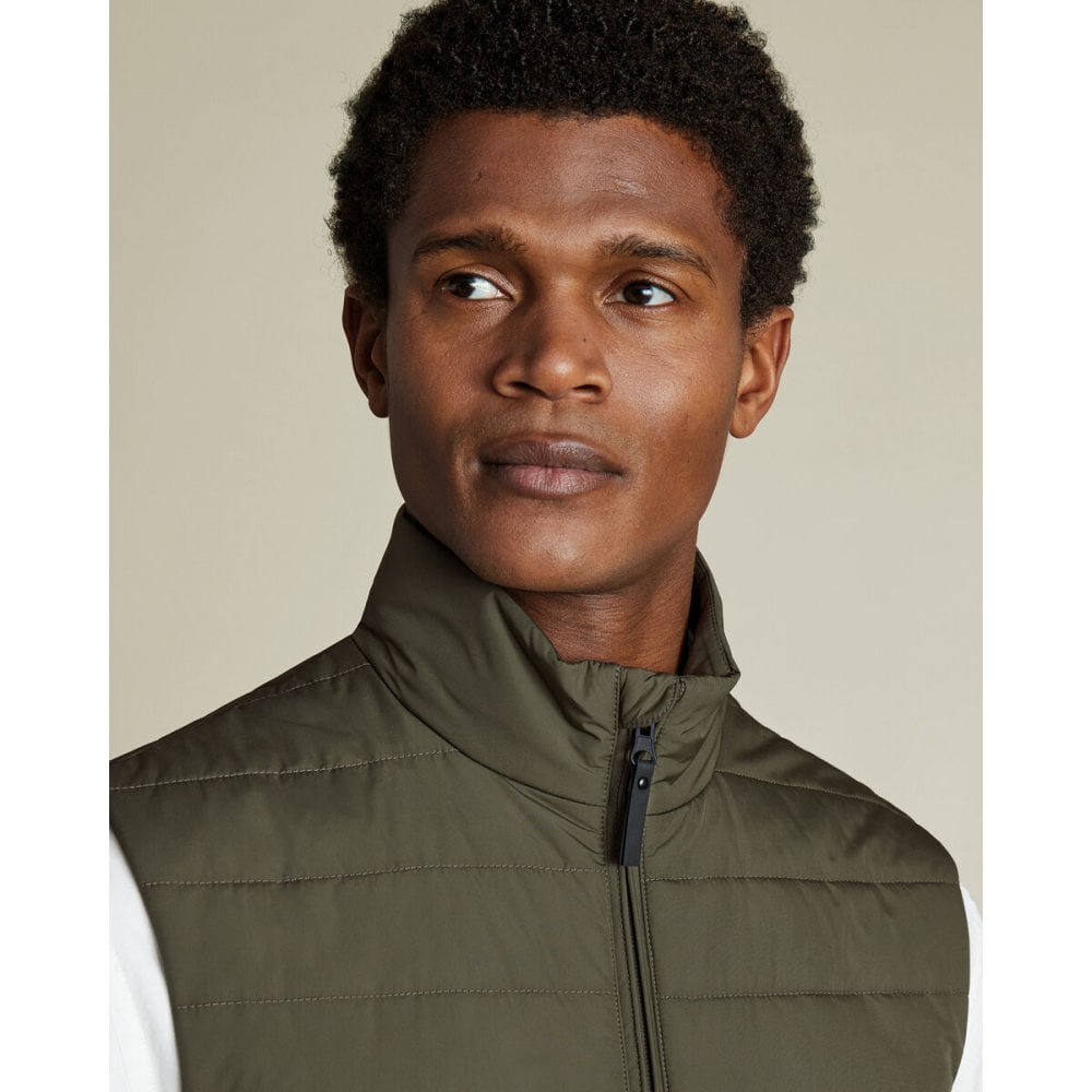 Olive Green Lightweight Quilted Gilet