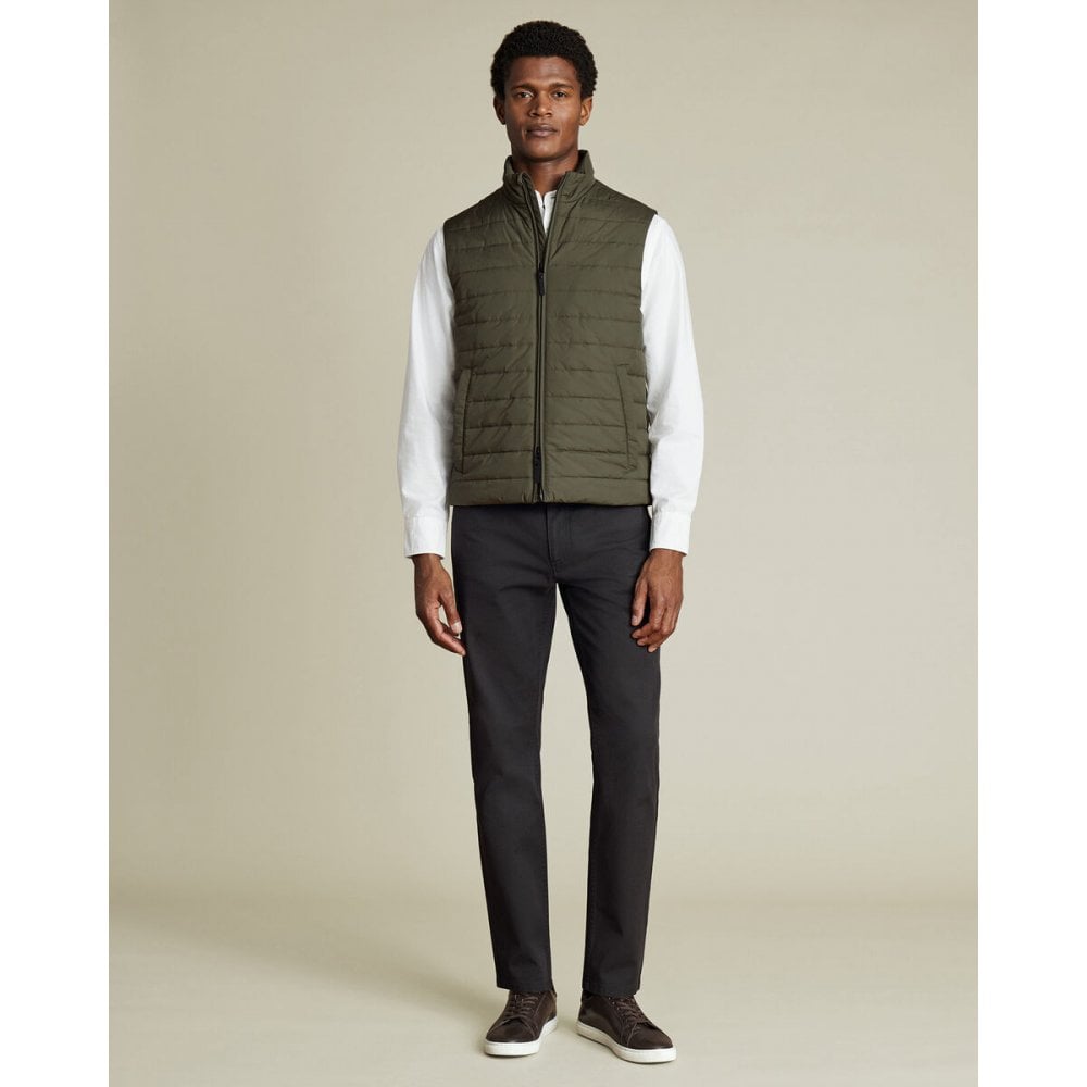 Olive Green Lightweight Quilted Gilet