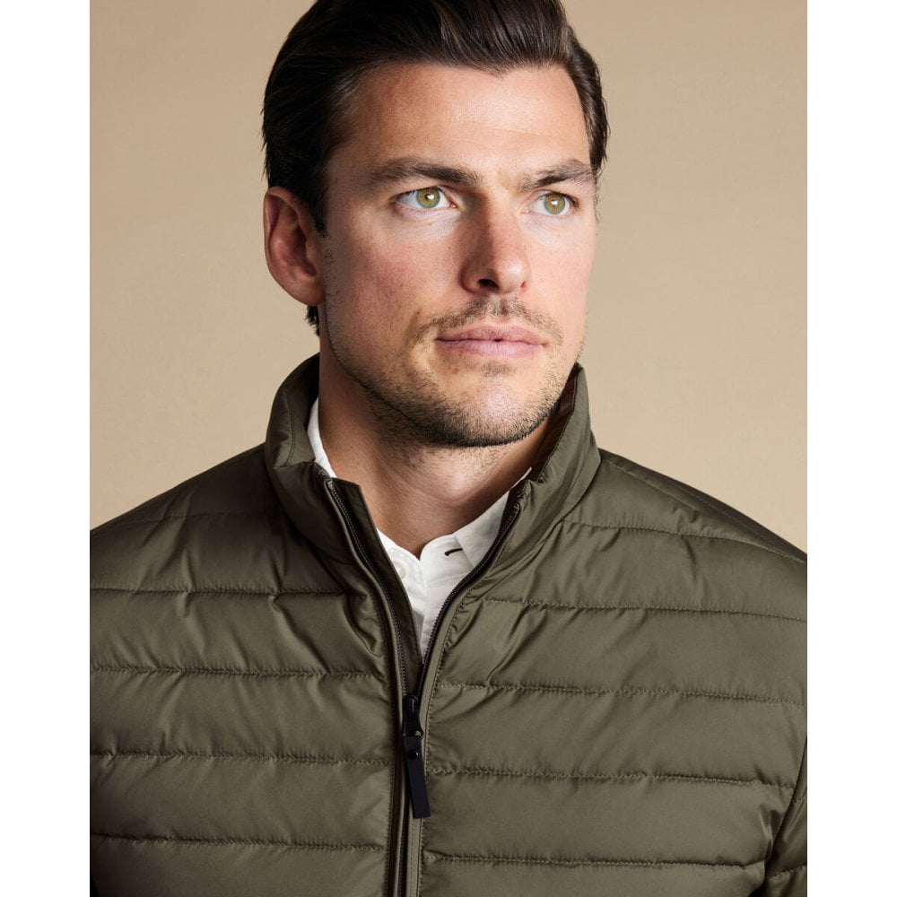 Olive Green Lightweight Quilted Jacket