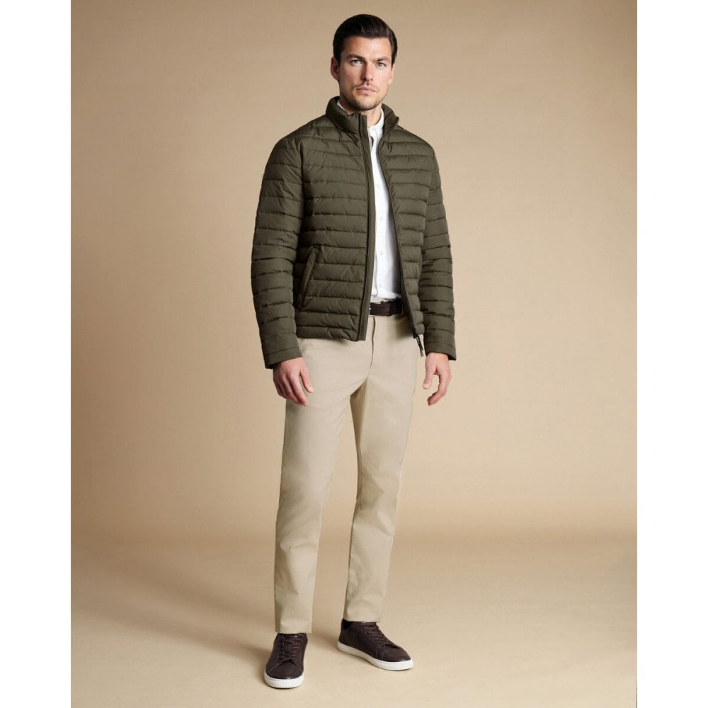 Olive Green Lightweight Quilted Jacket
