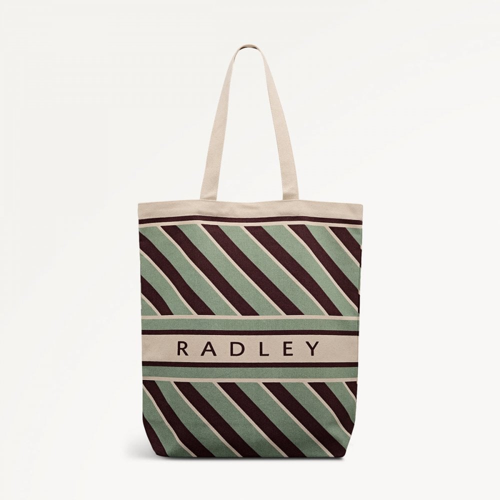 Diagonal Stripe Extra Large Open Top Tote