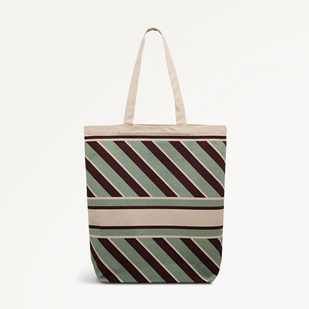 Diagonal Stripe Extra Large Open Top Tote