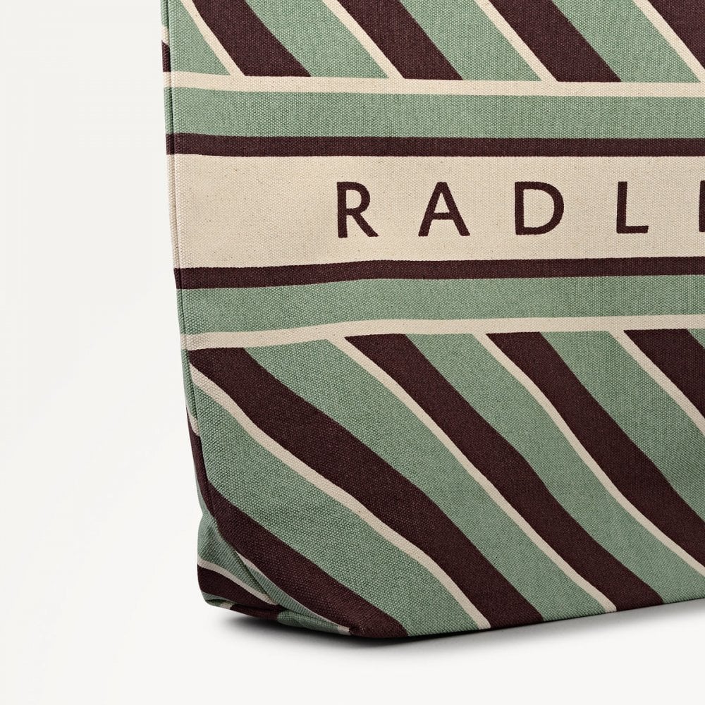 Diagonal Stripe Extra Large Open Top Tote