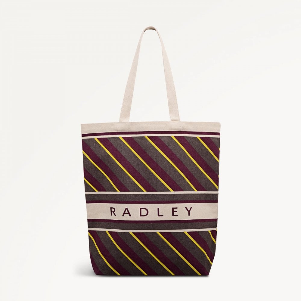 Diagonal Stripe Extra Large Open Top Tote