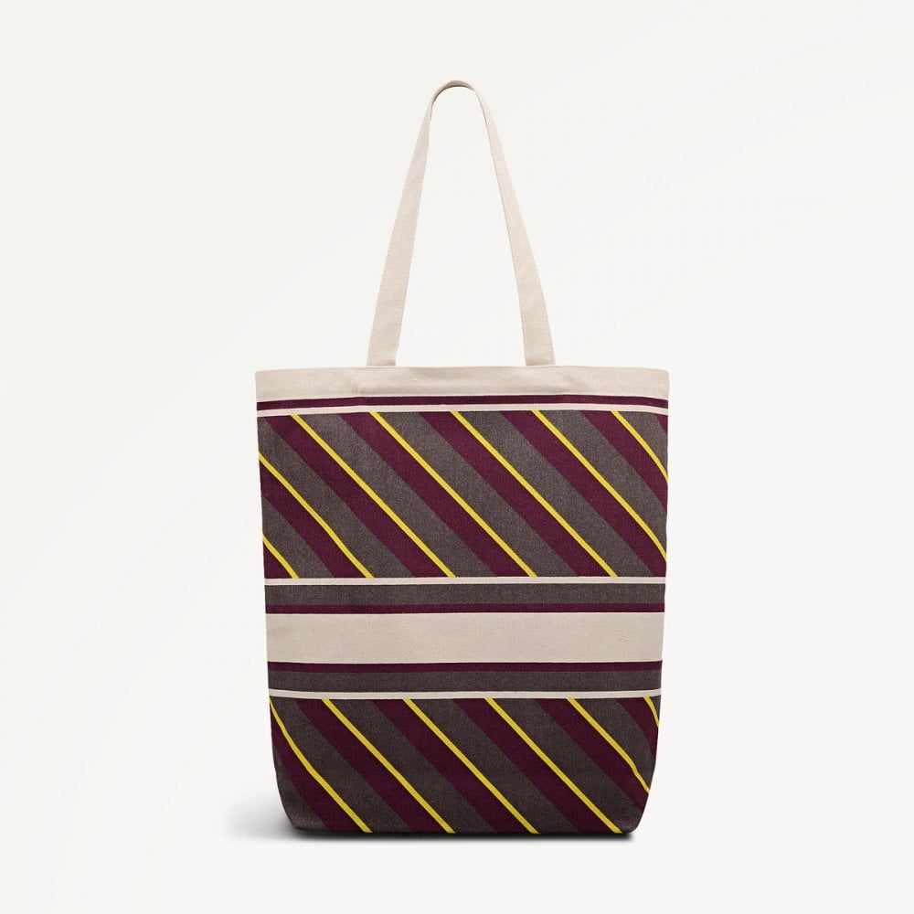 Diagonal Stripe Extra Large Open Top Tote