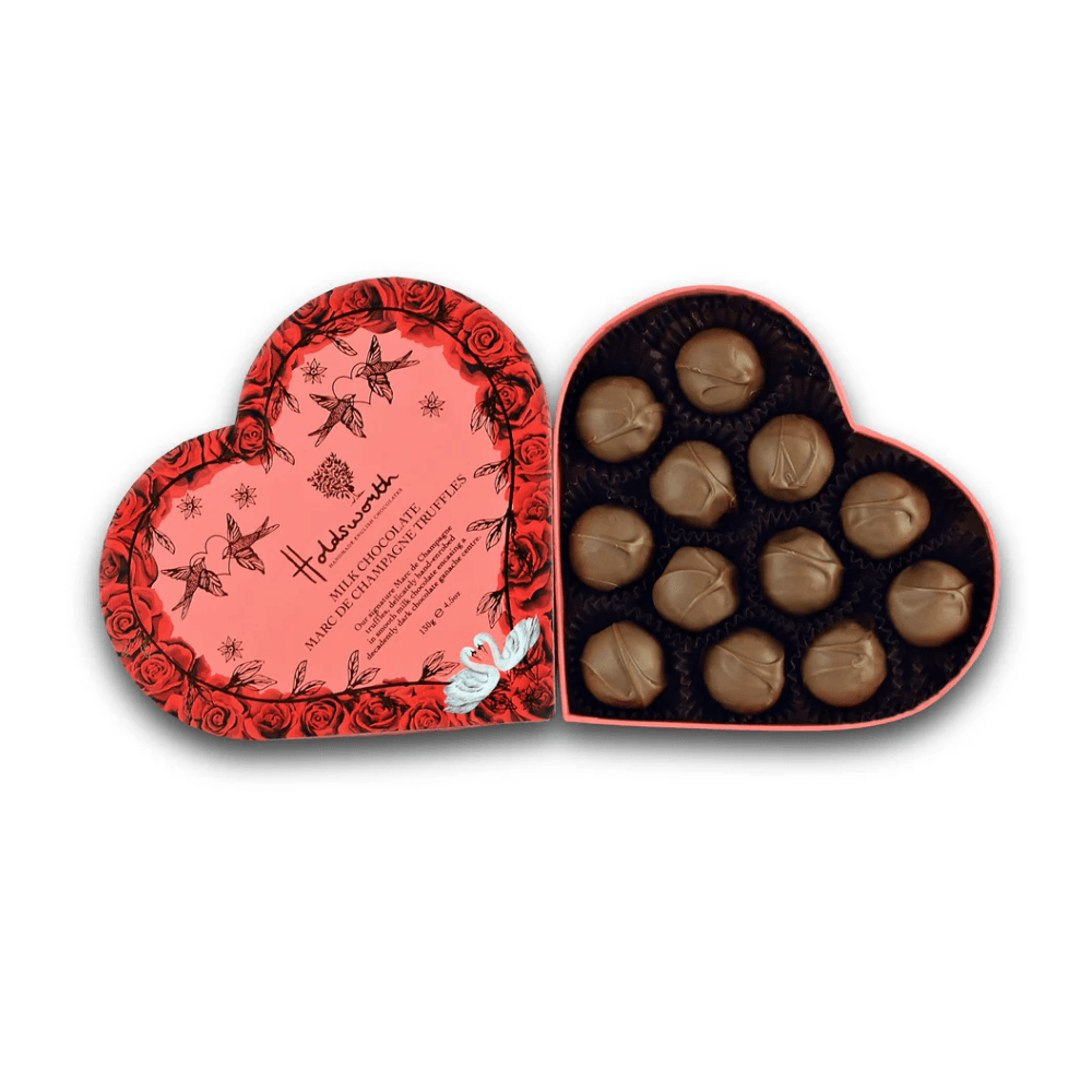 The Champagne Heart Shaped box of Truffles