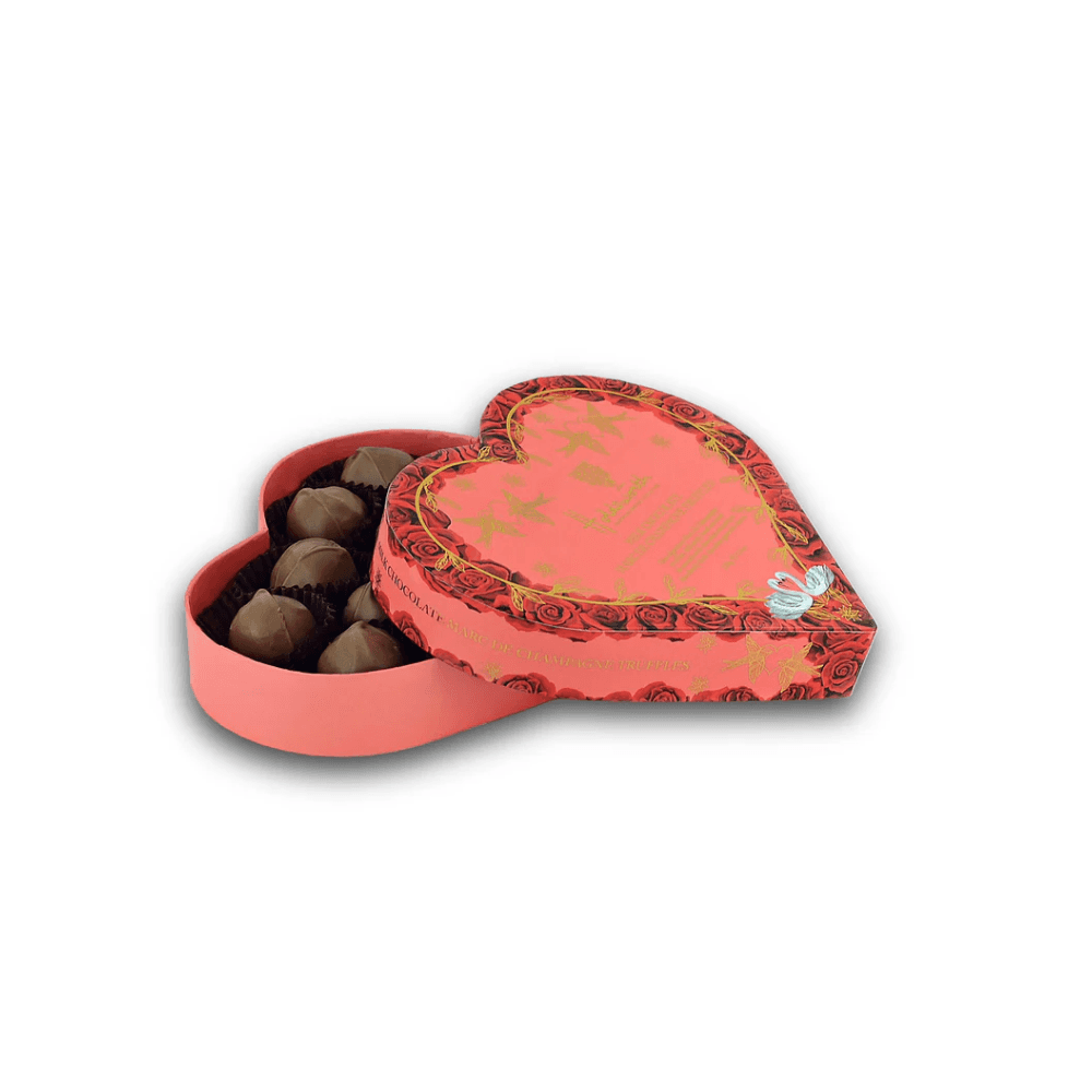 The Champagne Heart Shaped box of Truffles