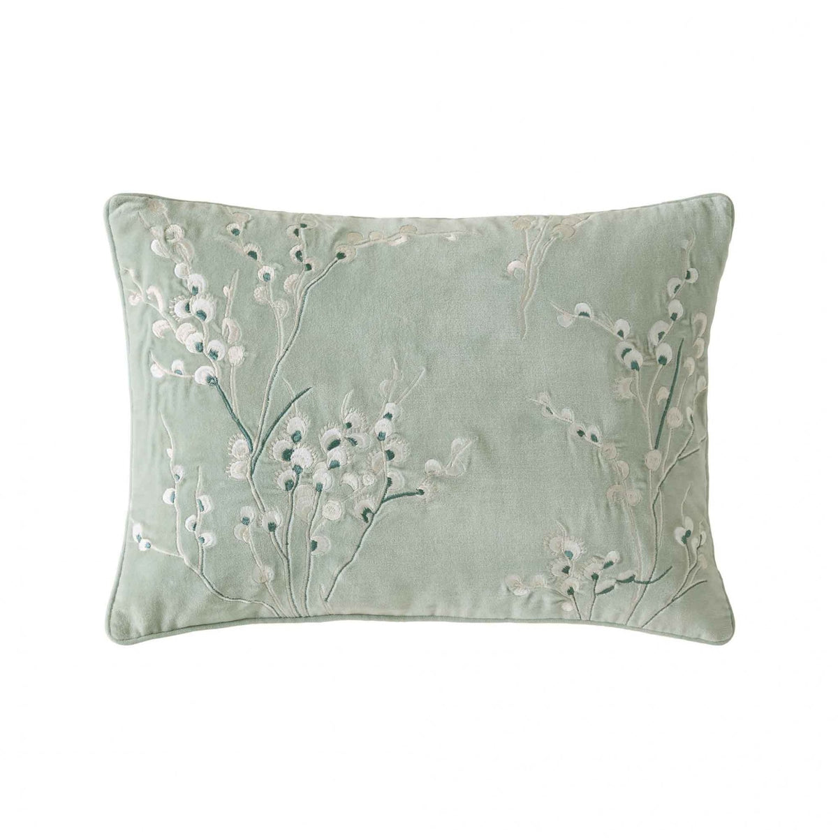Pussy Willow Embroidered Cushion