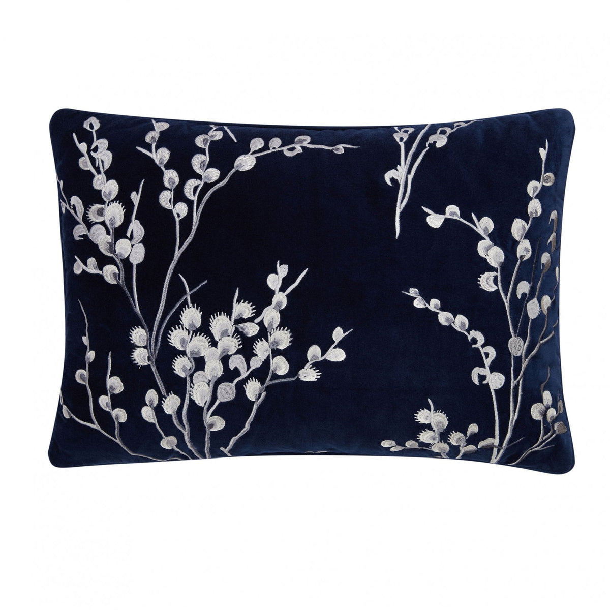 Pussy Willow Embroidered Cushion