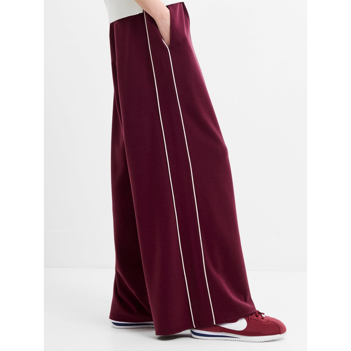 Wren Side Piping Wide Leg Trousers