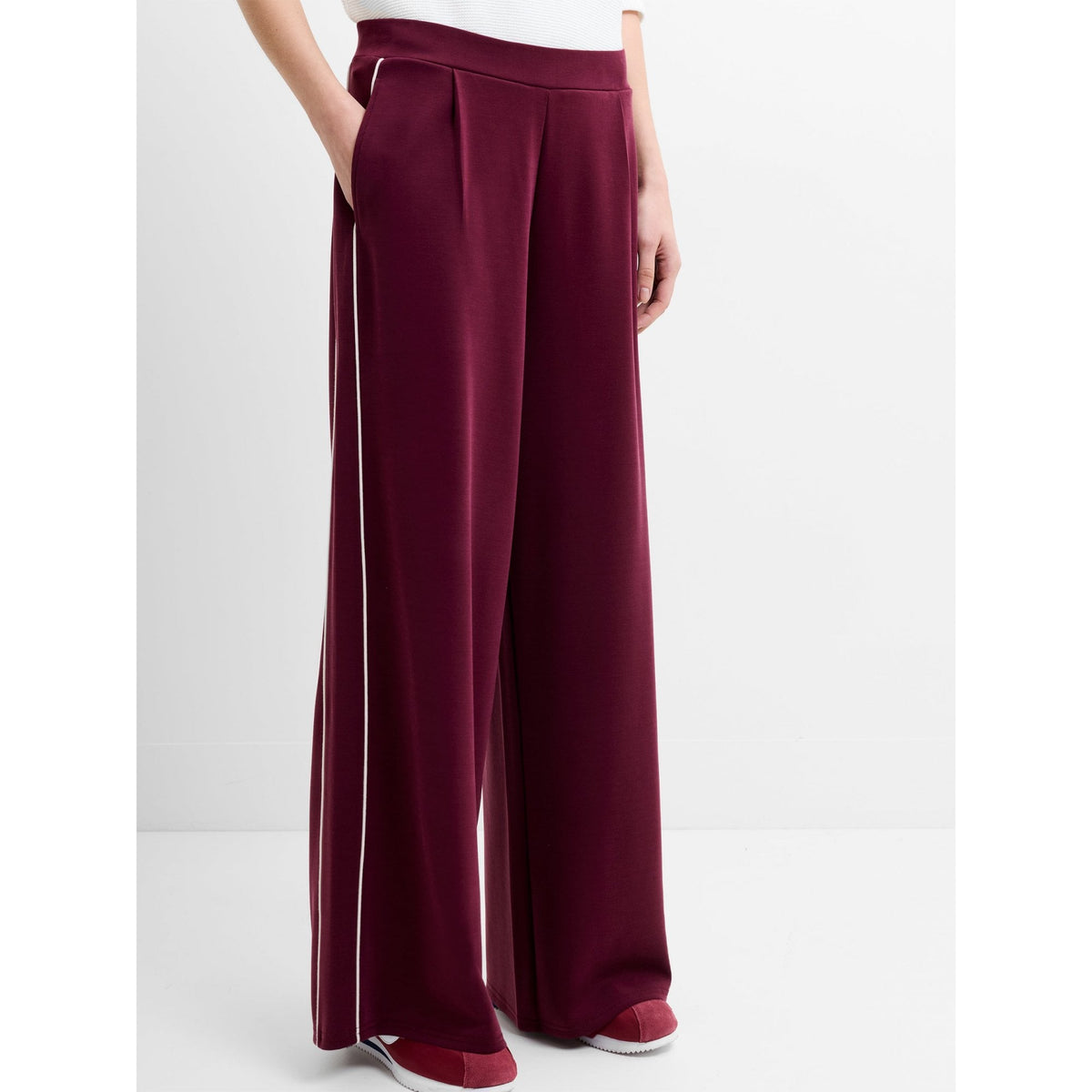 Wren Side Piping Wide Leg Trousers