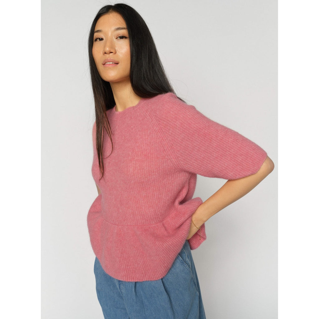 MMThora SS O-Neck Frill Knit