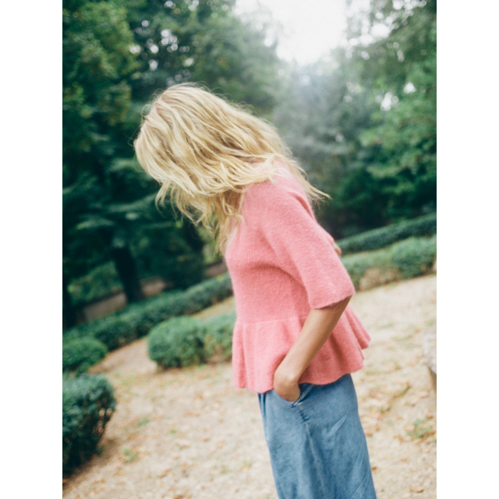 MMThora SS O-Neck Frill Knit