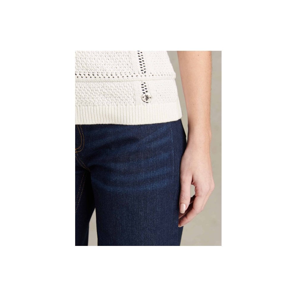 Crochet Knit Polo Shirt