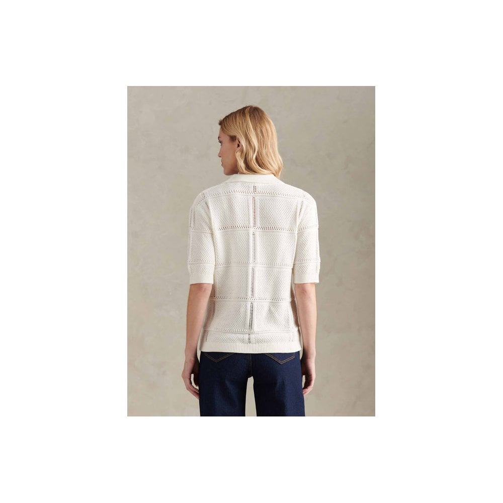 Crochet Knit Polo Shirt